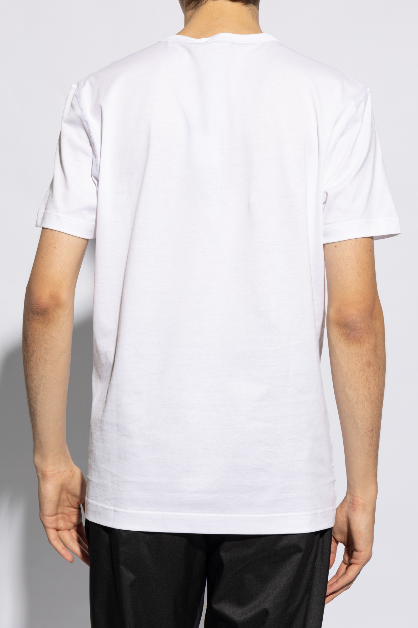 Tシャツ・カットソー DOLCE  GABBANA Men T Shirts G8PN9T G7O4O W0800 White Cotton T-shirt with logo in White for Men | Dolce&Gabbana® US